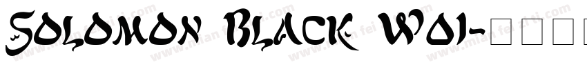 Solomon Black W01字体转换